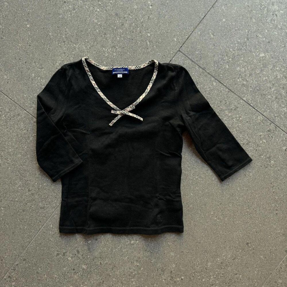 burberry black bow top